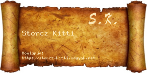 Storcz Kitti névjegykártya